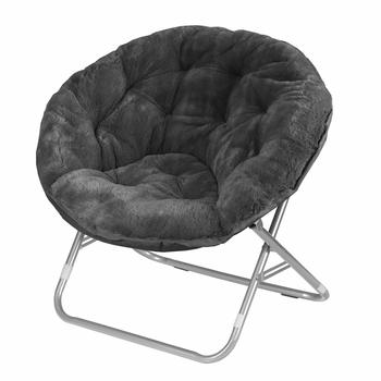 4. Urban Shop Faux Fur Saucer Chairs
