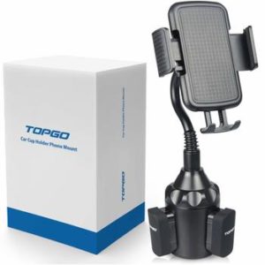 5. TOPGO [Upgraded] Cup Holder Phone Mount
