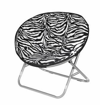 7 Urban Shop Zebra Faux Fur Saucer Chairs