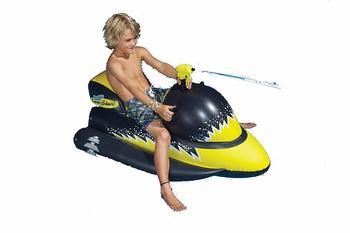 4. Laser Shark Wet Ski Squirter Pool Float Toy
