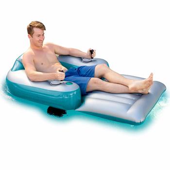 9.  Pool candy Splash Runner Inflatable Pool Lounger with Dual Motors