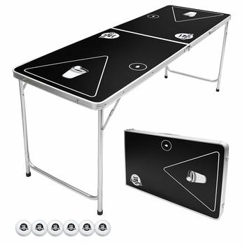 11 GoPong Portable Folding Beer Pong Table (6 balls included)