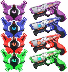 4 Laser Tag Guns with Vests Infrared Guns - Laser Tag Guns