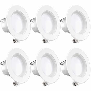 5. Sunco Lighting 4 Inch LED Recessed Downlight, Dimmable LED, and 11W=40W