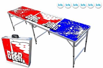 6 PartyPongTables.com 8-Foot Beer Pong Table Optional Cup Holes & LED Lights 