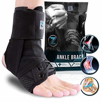 8 Zenith Ankle Brace, Lace-up Adjustable Support – for Running, Basketball, Injury 