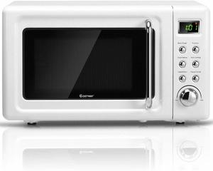 8. COSTWAY Retro Countertop Microwave Oven