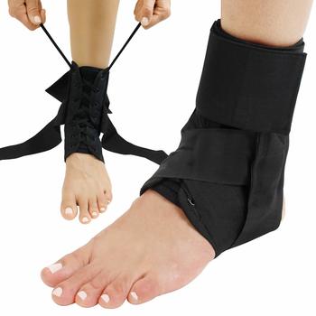 9 Vive Lace-up Ankle Brace Sprained Adjustable Leg Splint - Sprain Rolled Wrap Guard 