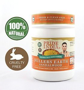 #9. Pride of India Deep Cleansing Indian Earth Clay Face Mask Powder with Sandalwood