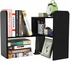 #6 PAG Desktop Bookshelf Adjustable Countertop Bookcase Office Supplies Wood Desk Organizer Accessories Display Rack