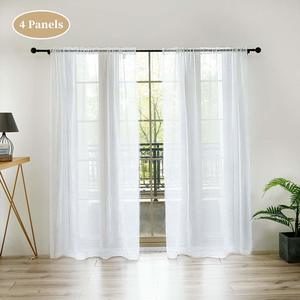 #8 Anjee Sheer White Curtains