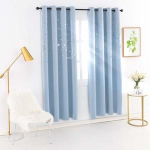 #9 MANGATA CASA Kids Star Blackout Curtains Grommet Thermal 2 Panels for Bed Room