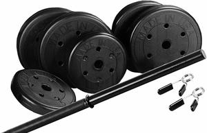 #1 US Weight Duracast 55 lb. Barbell Weight Set with Two 5 lb. Weights