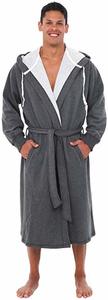 #5. Alexander Del Rossa Men's Cotton Robe with Hood