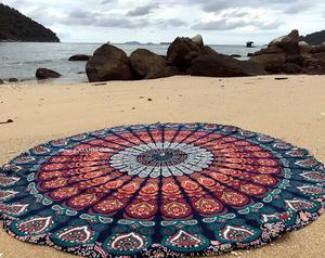 5. raajsee Round Beach Tapestry