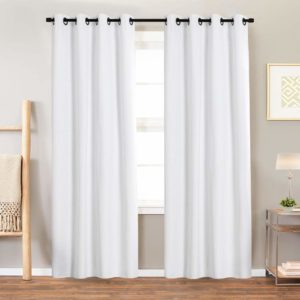 9. Blackout Curtain White Bedroom