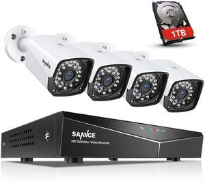 #10 SANNCE 1080P POE Security Camera System 4 Pcs 1920TVL Outdoor