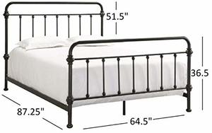 12. Tribecca Home Antique Victorian Iron Metal Bed