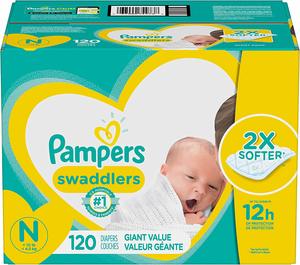 2. Pampers Swaddlers Disposable Baby Diapers