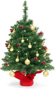 4. Best Choice Products 22-inch Pre-Lit Battery Mini Christmas Trees