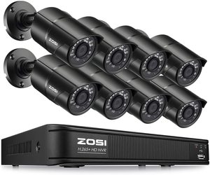 #6 ZOSI PoE Security Camera System,8-ch 1920x1080 Outdoor