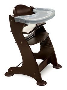7. Embassy Convertible Height Adjustable Wood Baby Chair