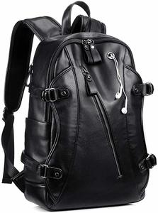 9. Business PU Soft Leather Anti Theft Backpack