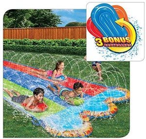 10. Banzai Triple Racer 16 Ft Water Slide-with 3 bodyboards