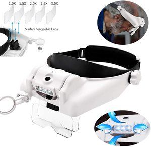 4. HunterBee LED Headlight Head-Mounted Magnifying Glass