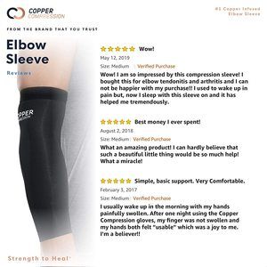 5. Copper Compression Recovery Elbow Sleeve (Medium)