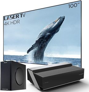 2. Hisense 100L10E 4K UHD Smart Laser Projector TV