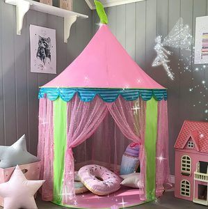 4. Glitter Castle Pop Up Play Tent