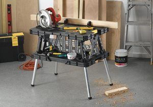 #3. Keter Foldable Portable Table Work Bench 