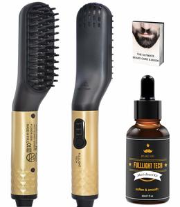 10. Quick Electric Heated Beard Hair Brush (Gold)