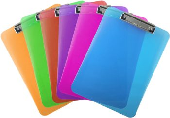 6. Trade Quest Plastic Clipboard (Pack of 6)