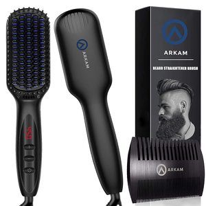 7. Arkam Beard Straightener, Ionic Beard Straightening Comb