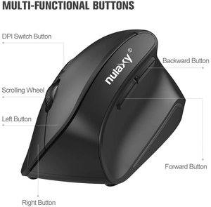 8. Nulaxy 2.4G Wireless Vertical Ergonomic Mouse