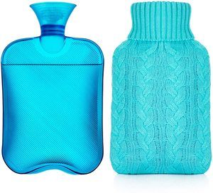 8. Samply Hot Water Bottle- 2 Liter, Transparent Blue