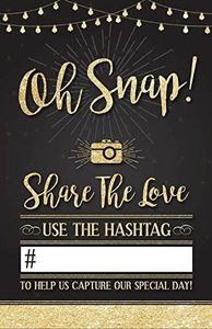 3. Photo Booth International Wedding Hashtag Sign
