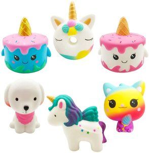 9. Yonishy Unicorn Squishies Toy Set (6 Packs)