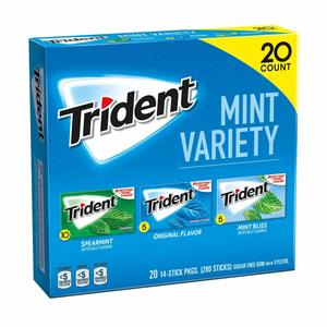 #10.  Trident Sugar-Free Gum without aspartame