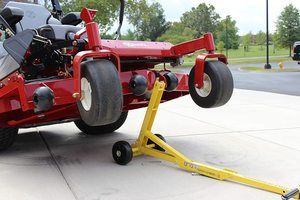 #8. Jungle Jim’s Mower Lift with Big Tires