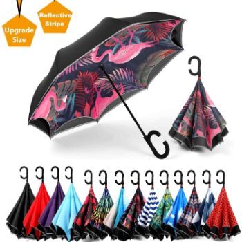 2. Siepasa Reverse Umbrella, Windproof, UV Protection