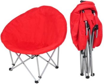 2. Yescom Portable Folding Saucer Padded Moon Chair