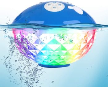 7. Portable Bluetooth Speakers with Colorful Lights, IPX7 Waterproof