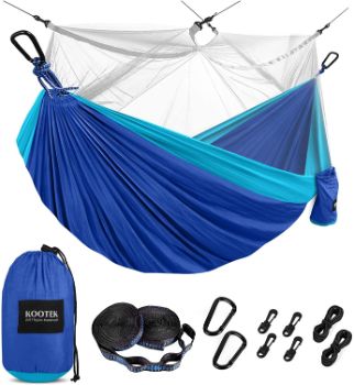 #8. Kootex Camping Hammock with Mosquito Net