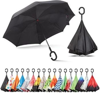 8. Sharpty Inverted Umbrella with C-Shaped Handle