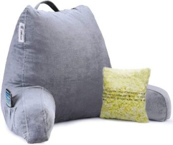 8. Vekkia Reading & Bed Rest Pillow, Back Support Cushion