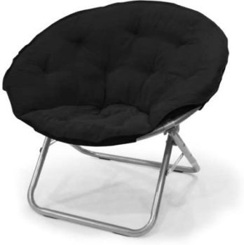 #9. Mainstays Large Microsuede Saucer Chair
