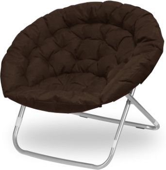 9. Urban Shop Oversized Saucer Chair, Brown